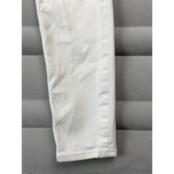 True Religion Women 27 Jeans World Tour Moto White Biker Ribbed Knee Stretch Y2K - Picture 3 of 14